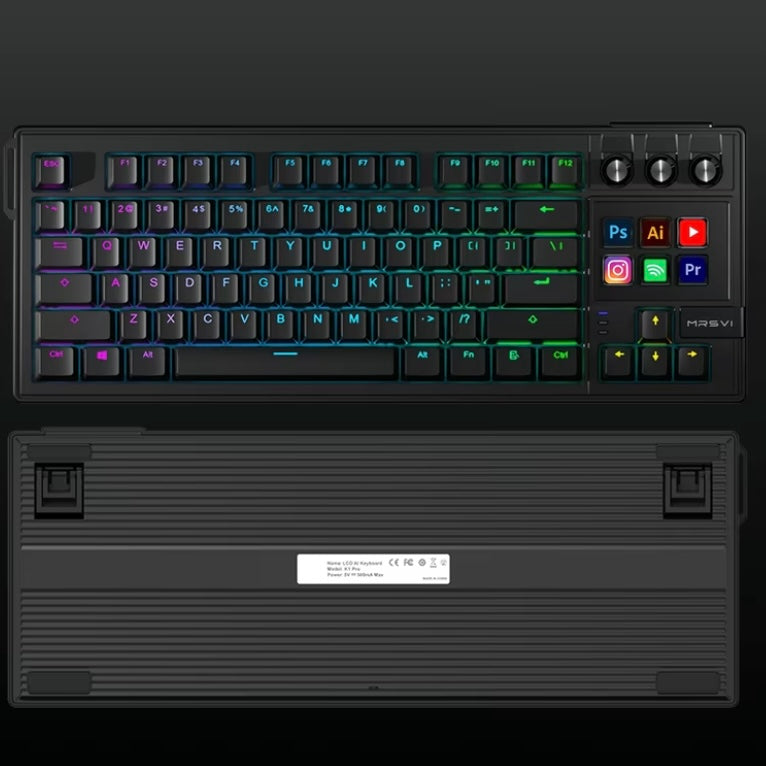 78-Key Wired Mechanical Gaming Keyboard with Stream Controller Deck